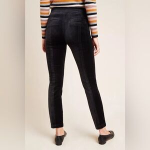 Anthropologie Essential Slim Velvet Trousers in black. 10